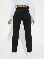 Womens Loose Fit Anker Length Denim Jeans