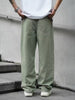 Mens Wide Leg Baggy Style Green Jeans