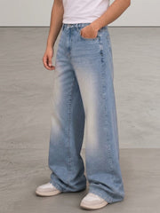 Premium Quality Men's Super Baggy Lite Blue Jeans