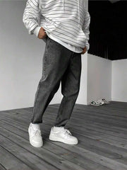Stylish Sraight Fit Mens Gray Jeans