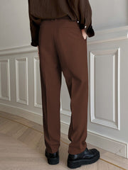 Mens Formal Brown Trouser Korean Pant