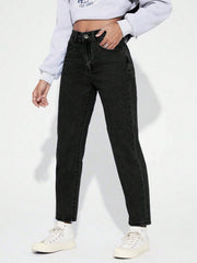 Womens Loose Fit Anker Length Denim Jeans