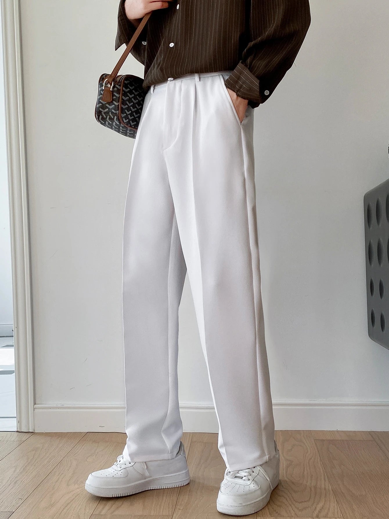 Mens Formal White Trouser Korean Pant