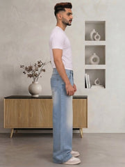 Premium Quality Men's Super Baggy Lite Blue Jeans