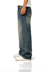 Blue Tinted Super Baggy Jeans