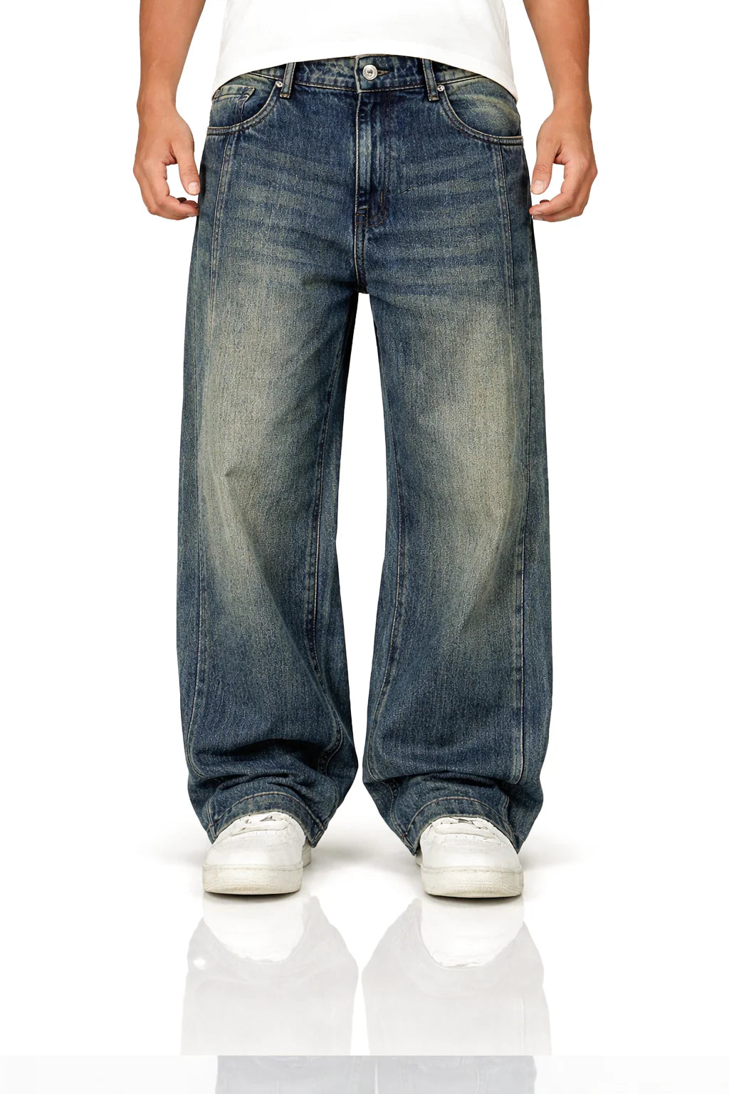 Blue Tinted Super Baggy Jeans