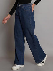 Dark Blue Wide leg denim jeans(Wide leg Dx)