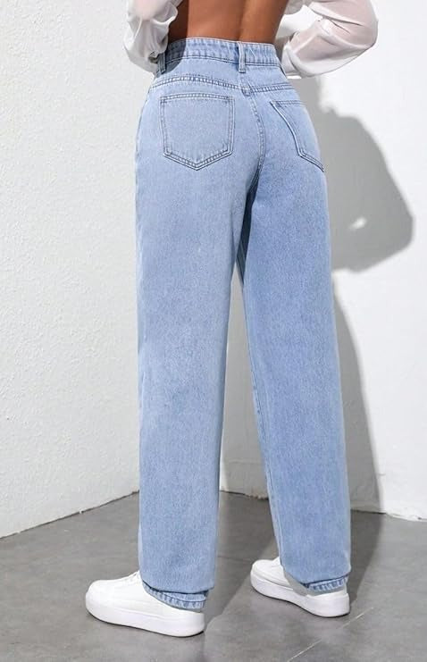 Women And Girls Fency Model Flared jeans(Wide leg ice jeans )