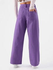 Stylish and fency colour Denim jeans(Wide leg Leveder)