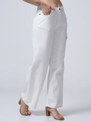 Stylish White Flared Jeans for Women And Girls(Wide leg white jeans)