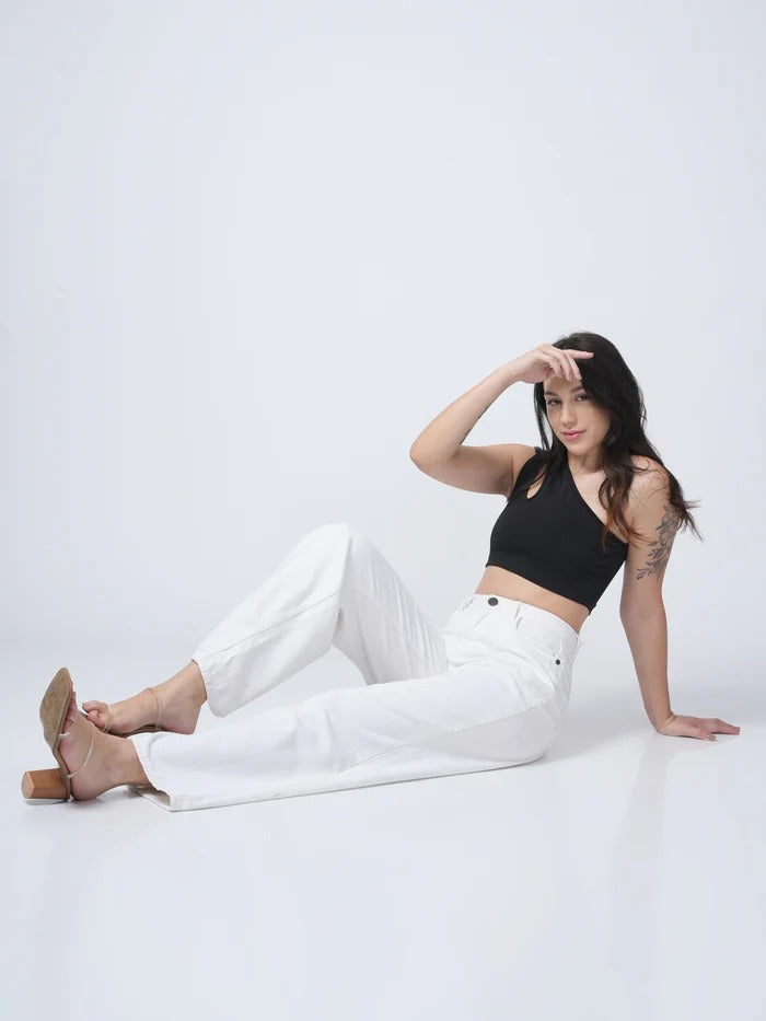 Stylish White Flared Jeans for Women And Girls(Wide leg white jeans)