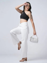 Stylish White Flared Jeans for Women And Girls(Wide leg white jeans)