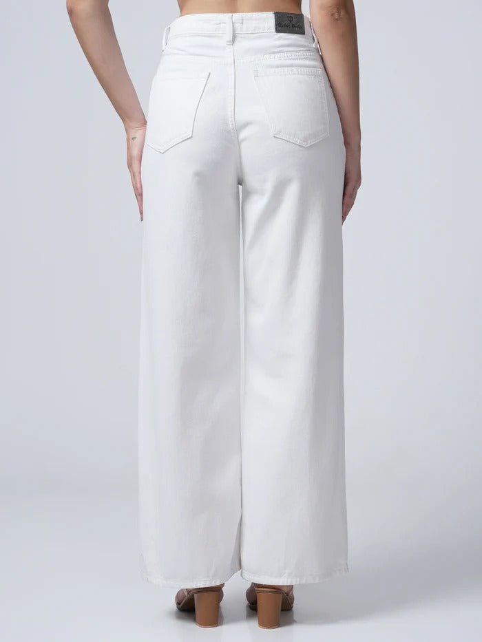 Stylish White Flared Jeans for Women And Girls(Wide leg white jeans)