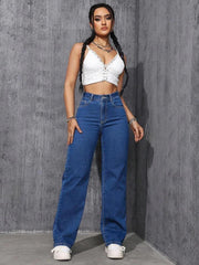 Women Stylish Flared Wide leg jeans(Stone Wide leg Jeans)