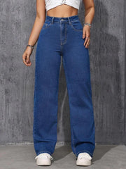 Women Stylish Flared Wide leg jeans(Stone Wide leg Jeans)