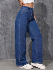Women Stylish Flared Wide leg jeans(Stone Wide leg Jeans)