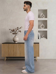 Premium Quality Men's Super Baggy Lite Blue Jeans