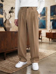 Premium Korean-Style Pleated Lycra Pants